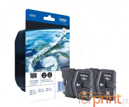2 Tinteiros Originais, Brother LC-985 Preto 9ml