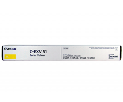 Toner Original Canon C-EXV 51 Y Amarelo ~ 60.000 Paginas