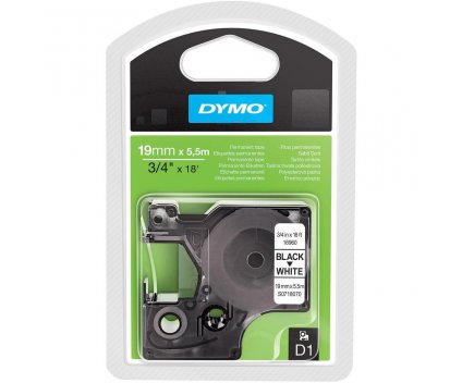 Fita Original DYMO 16960 Preto / Branco 19mm x 5.5m