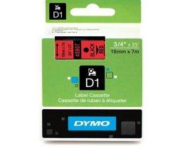 Fita Original DYMO 45807 Preto / Vermelho 19mm x 7m